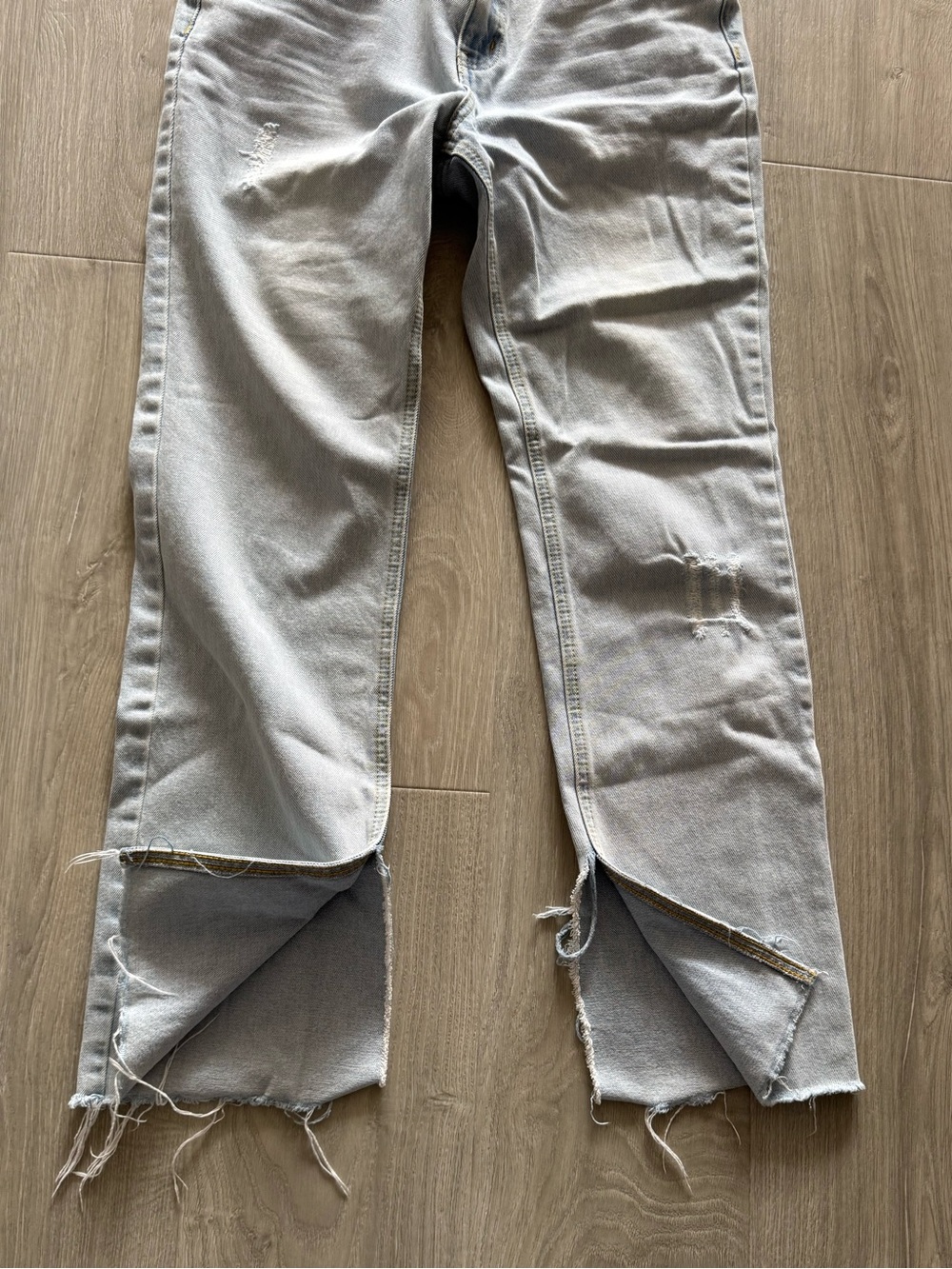 Avec Les Filles High Rise Slit Hem Wide Leg Jeans - Picture 7 of 7